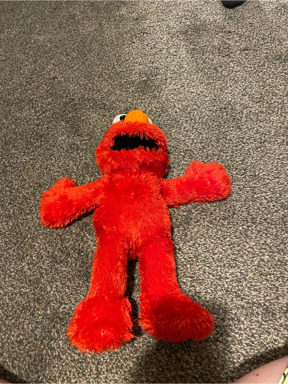 Hasbro Red Plush Character with Orange Nose and White Eyes